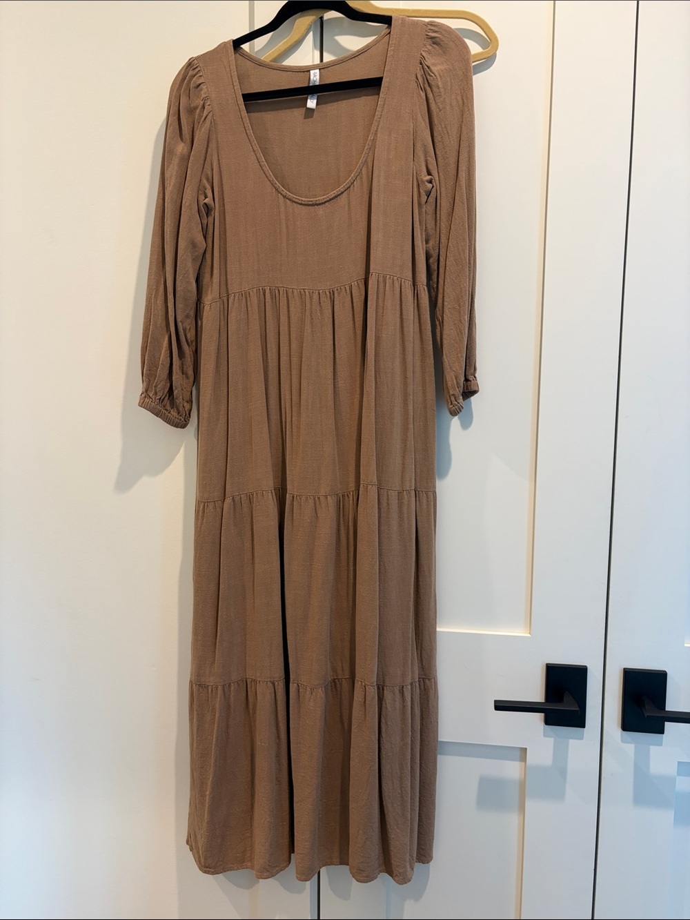 Rachel Pally Brown Tiered Maxi Dress